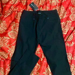 Double Button black working pants
